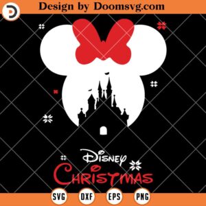 Minnie Head Disney Christmas, Disney Castle SVG