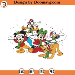 Minnie Mickey Donald Duck Christmas SVG, Christmas Disney SVG