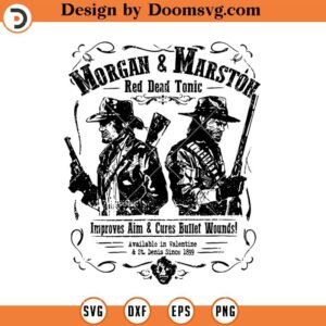 Morgan and Marston Red Dead Tonic Men SVG