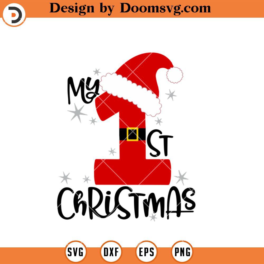 My First Christmas SVG, 1st Baby Christmas Shirt SVG - Doomsvg