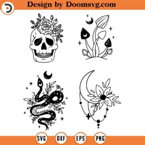 Mystical Halloween Bundle SVG, Witch SVG