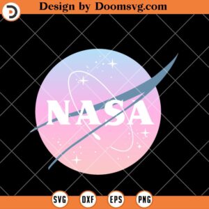 NASA SVG, Pastel Rainbow Astronomy Science SVG