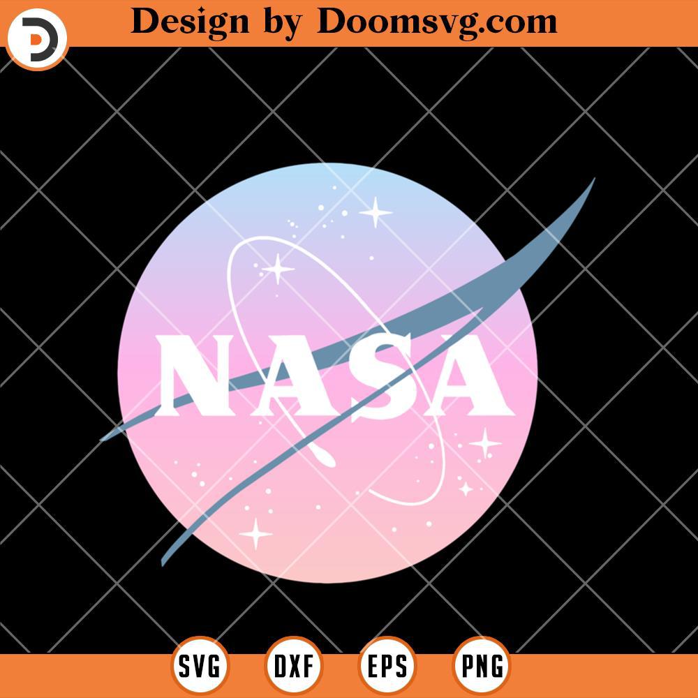 NASA SVG, Pastel Rainbow Astronomy Science SVG - Doomsvg