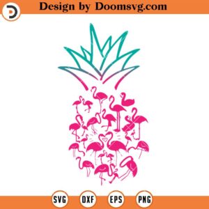 Pineapple Flamingo SVG, Cute Flamingo SVG, Funny Animal SVG