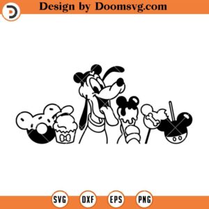 Pluto Mickey Snacks SVG, Disney Food Carnival SVG