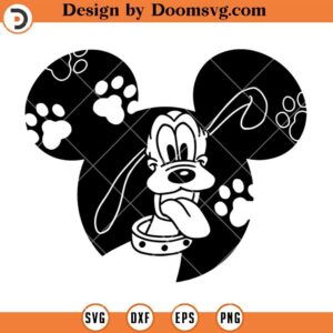 Pluto SVG, Mickey Head By Pluto SVG