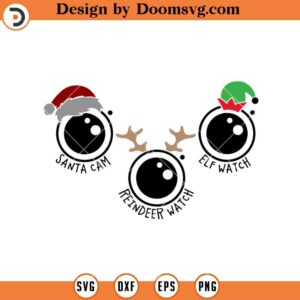 Santa Cam SVG, Elf Christmas Cam SVG