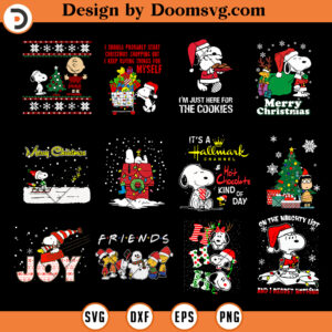 Snoopy Christmas Bundle SVG, Snoopy Santa SVG