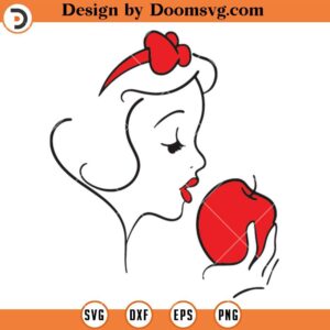 Snow White Eating Apple SVG, Disney Princess SGV