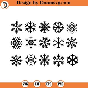 Snowflake Silhouette SVG, Winter Christmas SVG