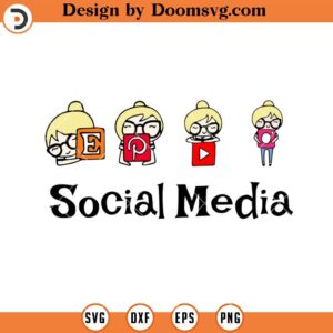 Social Media SVG, Functional Icon Girl Addiction Funny SVG