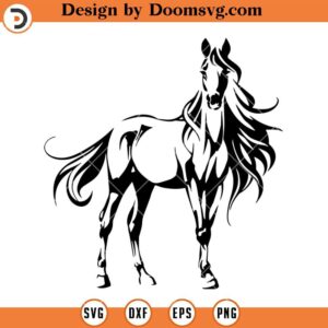 Stallion Horse Silhouette SVG, Horse Animal SVG