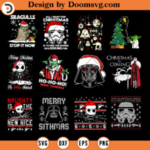 Star Wars Christmas Bundle SVG, Christmas SVG