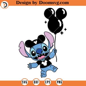 Stitch Mickey Earn Balloon SVG, Disneyland SVG