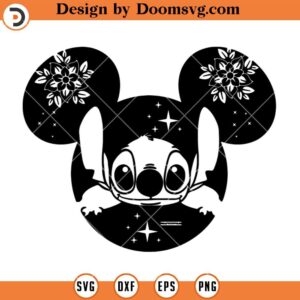 Stitch Mickey Ears SVG, Stitch Clipart, Cut File For Cricut Silhouette