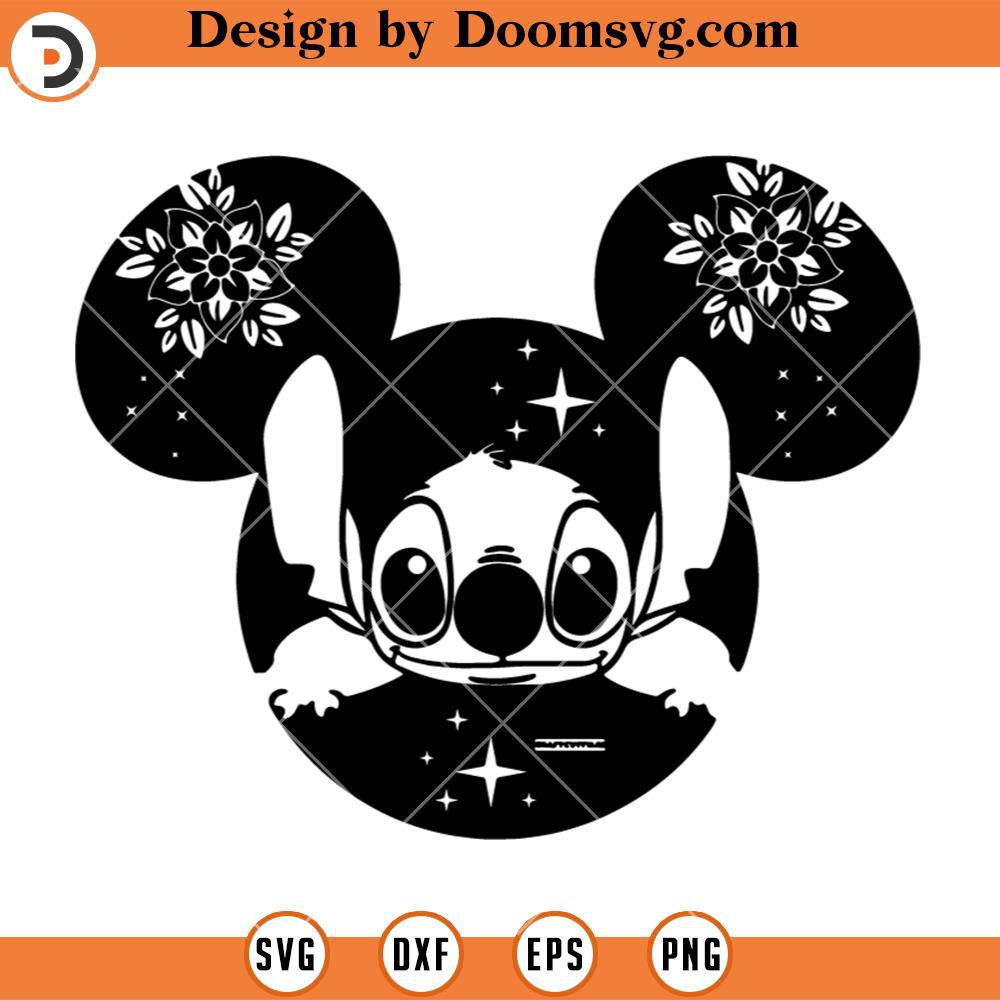 Stitch Mickey Ears SVG, Stitch Clipart, Cut File For Cricut Silhouette ...