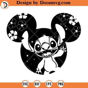 Stitch SVG, Mickey Ears Silhouette SVG