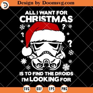 Storm Trooper Santa Hat SVG, Christmas Star Wars SVG