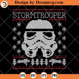 Stormtrooper Ugly Christmas Sweater SVG, Star Wars Christmas SVG