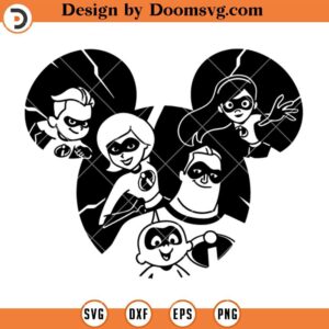 The Incredibles Family SVG, Superhero Family SVG