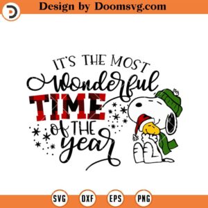 The Most Wonderful Time Of The Year SVG, Christmas Snoopy SVG