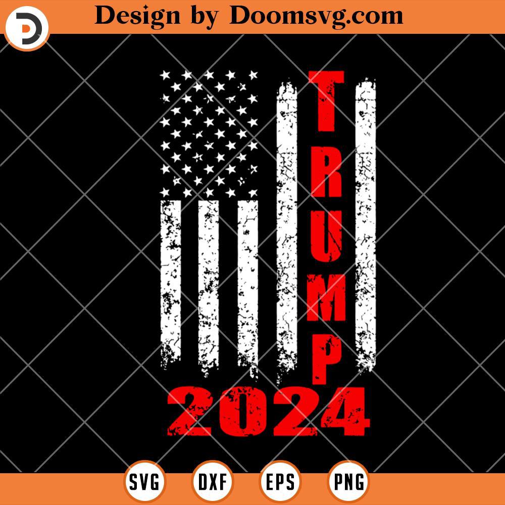 Trump 2024 SVG, US Flag Pro Trump 2024 Election SVG - Doomsvg