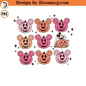 Vintage Mickey Halloween Pumpkin PNG, Fall Best Day Ever Mouse Ears PNG