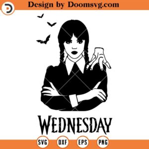 Wednesday Addams SVG, Horror Film Character SVG