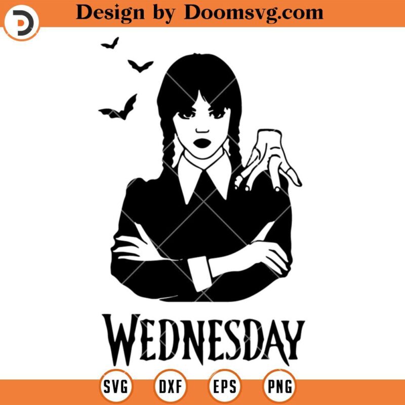 Wednesday Addams SVG, Horror Film Character SVG - Doomsvg