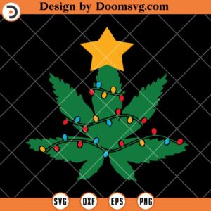 Weed Christmas Tree SVG, Funny Christmas SVG