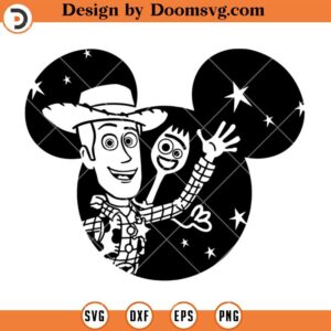 Woody SVG, Mickey Head By Woody Toy Story SVG