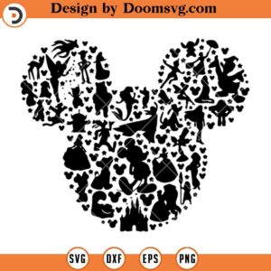 Mickey Mouse Head By Characters SVG, Cartoon Characters SVG