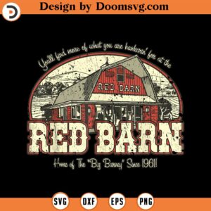 Vintage The Red Barn Restaurant 1961 Retro 60s Ohio Lover SVG Design Download, Baseball SVG, Baseball SVG