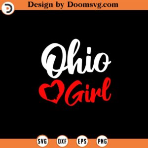 Ohio Girl Home State Lover Buckeye SVG Design Download, Baseball SVG, Baseball SVG