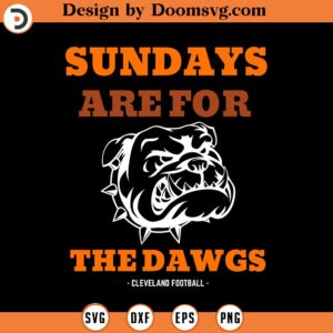 Cleveland Ohio Sundays Are For The Dawgs Retro Football SVG Design Download, Baseball SVG, Baseball SVG