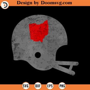 Vintage Ohio Football Helmet State Outline SVG Design Download, Baseball SVG, Baseball SVG