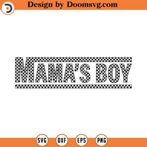 Checkered Mama's Boy Svg, Boy Mama Png, Racing Mama T-shirt Design, Race Mama Sublimation, Retro Mama Cut File Cricut, Png Pdf, Vector