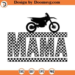 Checkered Mama Svg, Mama Png, Racing Mama T-shirt Design, Motocross, Motorbike, Race Mama, Retro Mama Cut File Cricut, Png Pdf, Vector