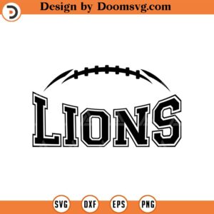 Lions Svg, Lions Football Svg, Go Lions Team Svg, College Jersey Font, Game day Cut File Cricut, Png Pdf Eps, Vector, Stencil