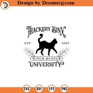 Thackery Binx SVG Hocus Pocus SVG Witch Hunter University PNG Witches Svg Printable Design Vinyl Cut File Pdf Jpg Png