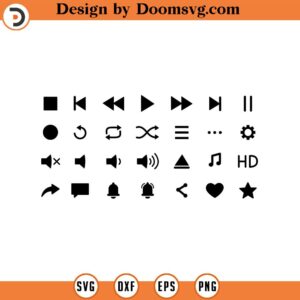 Music Icons svg, Volume Button SVG, Play buttons svg, Music Player svg, Spotify svg, Play Pause Control, Song Glass, Audio Control 88