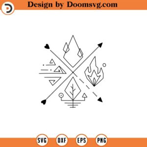 Four Elements SVG, Elements Symbols, Four Elements Template, Water Svg, Earth Svg, Air Svg, Fire Svg Commercial use 113