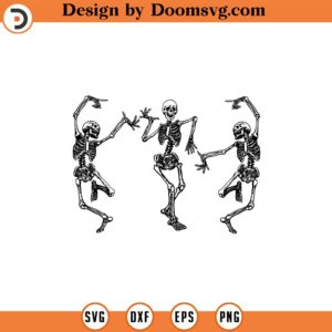 Dancing Skeletons Svg, Customize Gift Svg, Vinyl Cut File, Svg, Pdf, Jpg, Png, Ai Printable Design File, Png Eps Pdf Halloween svg 293