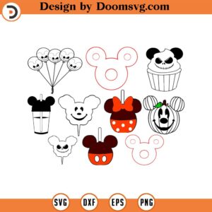 Snacks Halloween, Mickey Halloween Snack Svg, Carnival Food, Trick Or Treat, Spooky Vibes, Boo Svg, Svg, Png Files For Cricut Sublimation