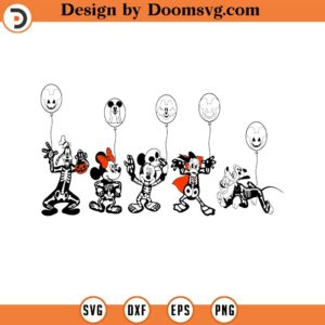 Skeleton Costume Halloween Svg, Trick Or Treat Svg, Spooky Skeleton Svg, Png Files For Cricut Sublimation, Mouse Mickey Minnie Halloween Svg