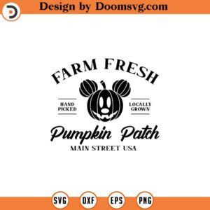 Pumpkin Patch Main Street SVG Mickey Halloween SVG Pumpkin Mouse SVG Halloween Png Sublimation Design Cricut Cut File Pdf Jpg