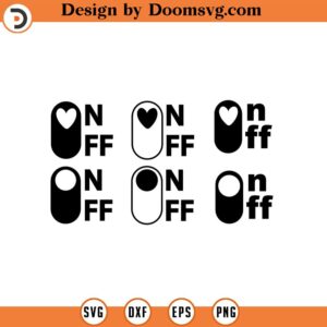 On Off Switch Svg, On Off Toggle Svg, Power Button Svg, Mode On SVG, Mode Off SVG, Cricut, Silhouette, Sticker, Vinyl, Pin