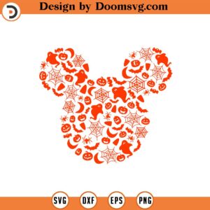 Mouse Halloween Svg, Trick Or Treat Svg, Spooky Vibe Svg, Spider Pumpkin Svg, Halloween Svg, Png Files For Cricut Sublimation