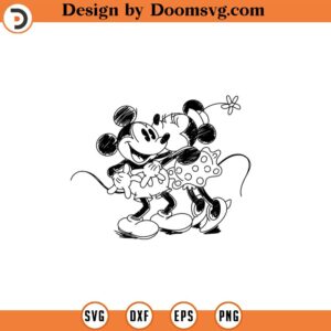 Mickey And Minniee Sketch svg, mickey svg, minnie mouse svg, print svg, sitckers svg, clipart, cutting files for cricut silhouette