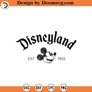 Disneyland 1955 SVG Mickey Sketch SVG Mouse PNG Family Trip Svg Sublimation Design Circuit Cut File Printable Design Pdf Jpg